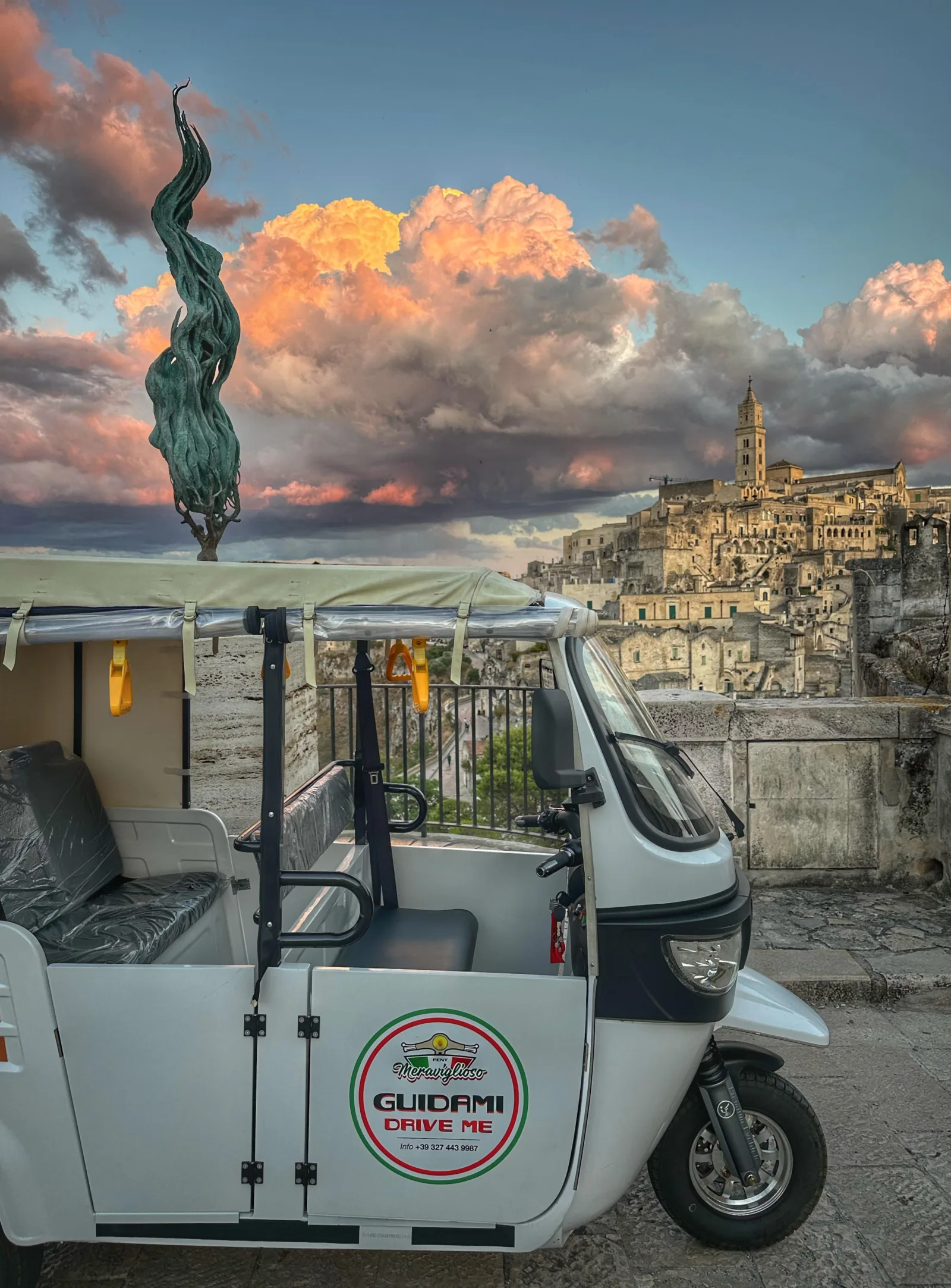 Matera: Drive the 100% Electric Automatic Tuk-Tuk and discover the ancient city